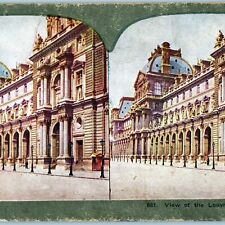 c1900s Paris, France The Louvre Palace Royal Residence Art Museum Stereoview V35 picture
