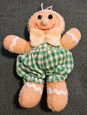 Small Gingerbread Man Plush Ornament 4.75 Inches Tall picture