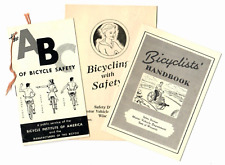 3 Vintage Bicycle Safety Handbooks Pamphlets 1940-1950 WWII Era picture