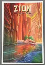 Zion National Park, Utah - The Narrows - Lantern Press Postcard picture