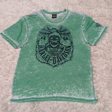 Harley Davidson 2XL Green Vintage Style T-shirt Indianapolis ECU picture