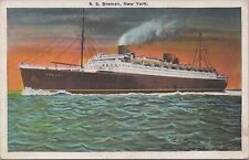 Postcard Ship SS Bremen New York  picture