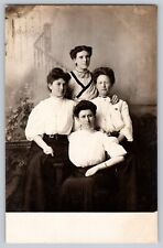 Postcard RPPC Photo Affectionate Women Group Studio Portrait 1904 - 1918 Era picture
