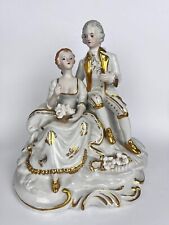 Meissen Dresden Massive Original Vintage Porcelain Figure Statue Couple Germany picture
