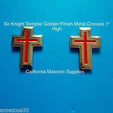 sleeves and collar Sir Knight Templar Golden Crosses {one pair} York Rite Masons picture