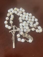 Vintage Opalite Crystal Beads Rosary 36” picture