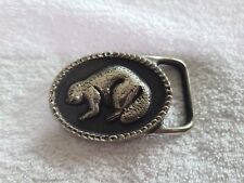 Vintage Boy Scouts of America Max Silber Silver Beaver Belt Buckle picture