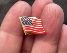 Small Vintage American Flag Lapel Pin USA Patriotic Pin Back (18) picture