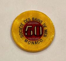 Societe Des Bains De Mer Monte Carlo Casino Monaco 50 Franc Jeton Chip Authentic picture