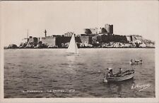 c1940s RPPC Marseille France Le Chateau-d'If & Boats Real Photo Postcard 5249.9 picture