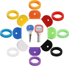 32 pcs Key Caps Covers Tags Ring Combination Set Color Coded House Key ID Tags picture