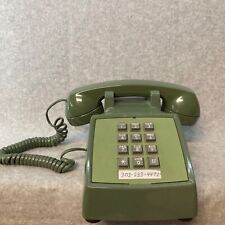 Western Bell Systems Vintage 2502B Push Button Avocado Green Desk Phone picture