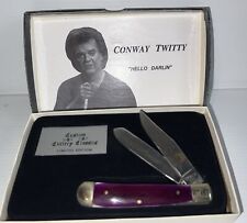 Vintage CONWAY TWITTY “HELLO DARLIN” Pocket Knife Limited Edition picture