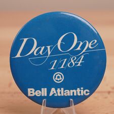 Vintage Day One 01-01-84 Bell Atlantic Union Strike Button Pinback Blue 2” picture