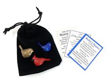 Care Novelty Good Luck Charm Gift Set Cardinal,  Worry Bird and Bluebird by Ganz picture