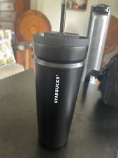 NEW Starbucks Vacuum Insulated Cold Cup Tumbler Matte BLACK 24oz Leakproof Read picture