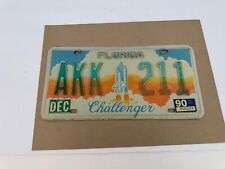 Vintage 1990s Florida Challenger Space Shuttle License Plate Expired Great Shape picture