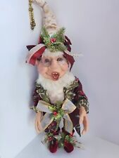 Mark Roberts Christmas 2009 Jazzy Elf Medium Holly Berry Glasses Holiday Elves picture