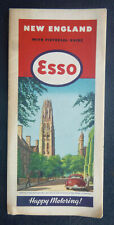 1946 New England  road map Esso oil gas pictorial guide Harkness Tower Yale U picture