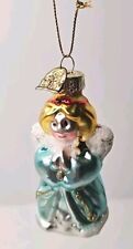 Christmas Angel In Blue Robe Ornament Hand Blown Glass Thomas Pacconi Classics picture