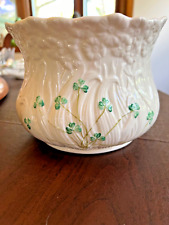 6 inch Belleek Ireland shamrock planter in EXCELLENT used condition picture