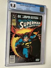 Superman: The Man of Steel Annual Issue #1 DC 1992 CGC 9.8 NEWSSTAND HFT RARE picture