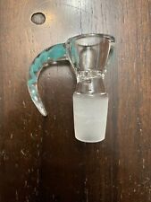 18mm Glass Big Horn Bowl Pipe Baby Aqua Blue picture