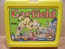 Vintage Garfield Lunch Box 1978 Yellow Plastic No Thermos picture