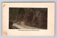 Woodsville NH-New Hampshire, Roadway In The Narrows, Scenic, Vintage Postcard picture