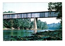Vintage Lawrence County Indiana Williams Covered Bridge Unposted Postcard #554 picture