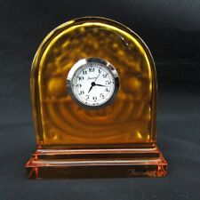 Baccarat Crystal Rock table clock orange picture