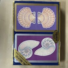 NEW/SEALED Congress Playing Cards (Dbl Deck) Shells Scallop & Nautilus Vintage picture