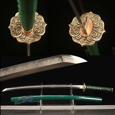 Top Japanese Samurai Katana T10 Steel Clay Tempered Razor Sharp Sword picture