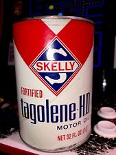 Vintage Skelly tagolene HD  1 qt full motor oil can picture