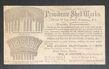 PROVIDENCE SHELL WORKS RI. - TORTOISE SHELL HAIR COMBS - 1800s RARE POSTCARD picture