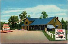 Houghton Lake, Michigan Postcard CLARENCE'S DRIVE-IN MARKET Route M-55 Roadside picture