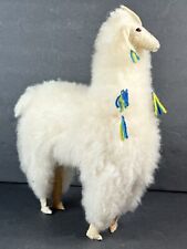 Alpaca Or Llama Figurine Made With Leather And Real Fur  picture