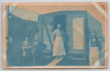 Cyanotype Cook Shack Car Overland Limited Menu Two Cooks Dapper Man Postcard G21 picture