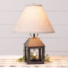 Colonial Lantern Lamp with Ivory Linen Shade picture
