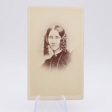 Antique 1800s CDV Photo Woman with Bottle Curls Easthampton MA Richardson's picture