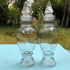 A Pair of Vintage Brachs Starlight Mints Apothecary Jars with Tops - 1960's picture