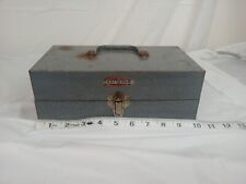 Vintage 10 In Craftsman Gray Metal Hobby Box, Toolbox picture