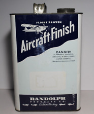 Vintage Randolph Aircraft Finish 1 One Gallon Can Paint Can Oil Can Carlstadt NJ picture