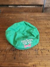 Vintage Budweiser This Buds for you Green Paperboy Hat Snapback Cabbie USA Made picture