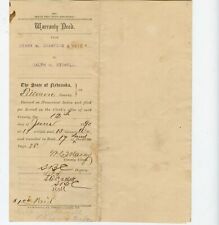 1889 Warranty Deed - Fillmore, Nebraska - STOWELL & CRAWFORD Family 8