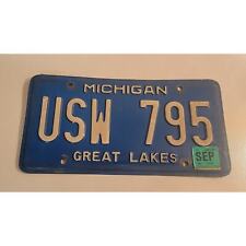 Vintage real Michigan Great Lakes license plate. Great for a shop or man cave picture