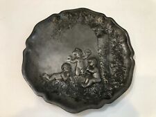 Antique Jules Jouant French Pewter Plate, 10