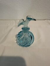 Vintage art deco Blue Perfume Bottle 4” picture