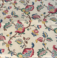 4 Metres Of 1940s Jacobean Vintage Fabric ( Unused Washed) picture