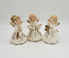 Vintage Homco Set Of 3 Christmas Angels  Porcelain Figurines #5206 Rare picture